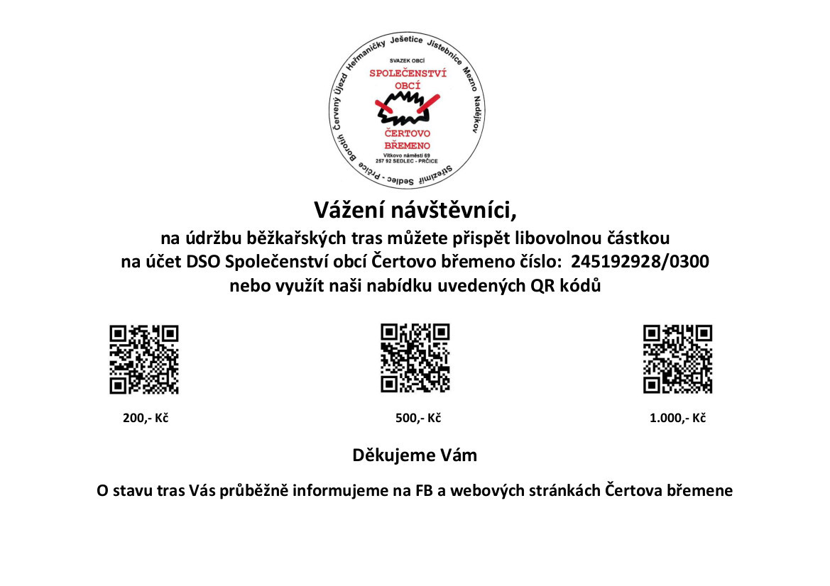 Běžkařské trasy - QR kód